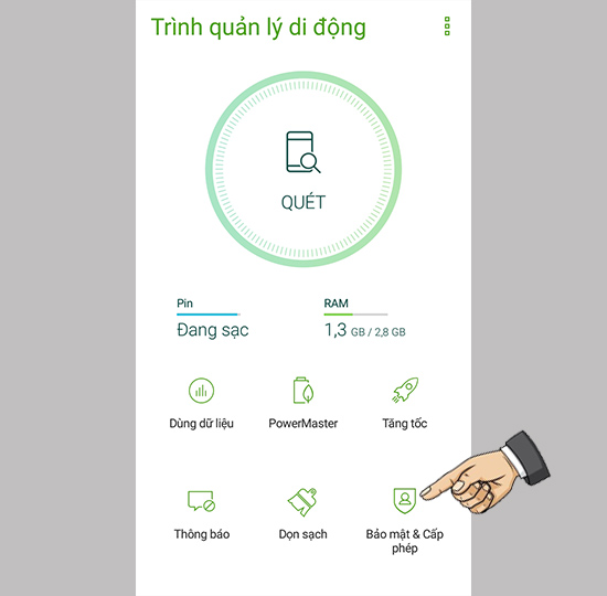 Chọn quyền riêng tư và bảo mật